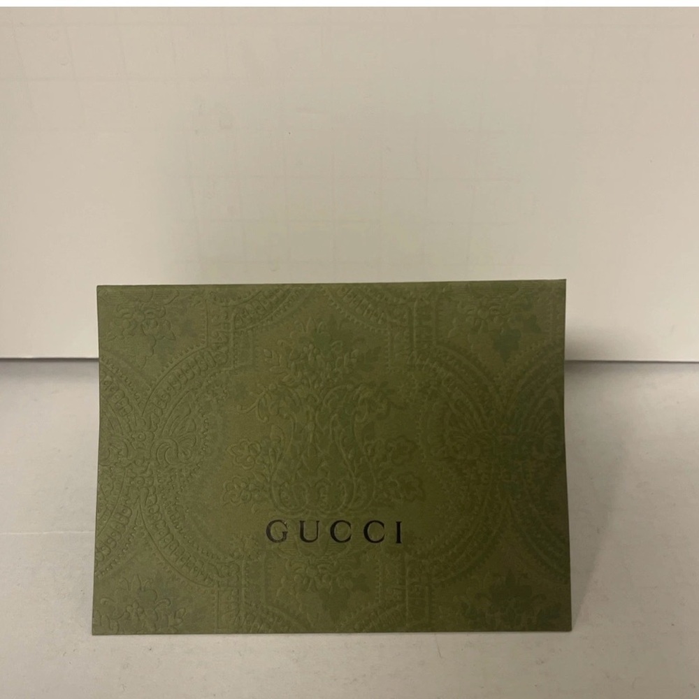 100% Authentic GUCCI Empty Green Envelope Gift Receipt Holder
